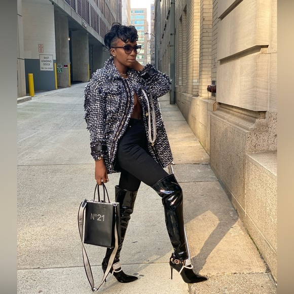 Mixed Media Tweed Coat⚜️ - Picture 6 of 6